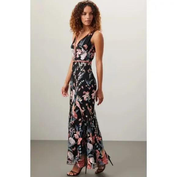 chinese dress ladies Feather Beaded Long Mermaid Dress by LaDivine CC2308 – The Dress Outlet main image 0